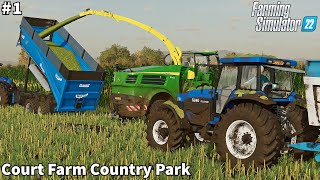 New Farm In UK Corn Silage in Extreme Weather Condition │Court Farm Country Park│FS 22│Timelapse1 [upl. by Tillford]