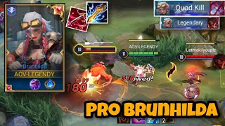 Brunhilda Pro Gameplay  Hidden Best Marksman New Pro Build  Aov  RoV  Arena Of Valor [upl. by Tterrab]