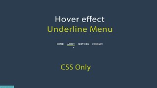 Navbar Hover Effect in HTML amp CSS  Navigation bar Underline Hover Effect   Amin Coding [upl. by Anastasie]