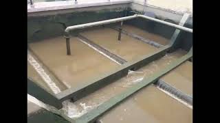 Back washing process Rapid sand filter in water treatment plant [upl. by Vargas]