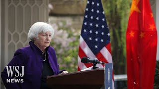 Yellen’s Tough Message to China on Exports Tests Fragile Detente  WSJ News [upl. by Sucramd935]