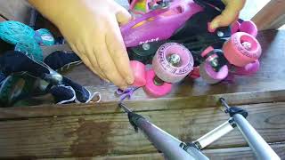 Adjusting Size on Roller Derby 2 in 1 QuadInline Kids Skates [upl. by Annahtur140]