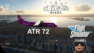 First ATR 72600 Flight in VR  Miami  Microsoft Flight Simulator  RTX 4090 Laptop [upl. by Rubenstein]