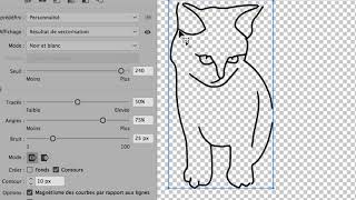 part 02 La vectorisation en mode contour dans Adobe Illustrator [upl. by Mackey]