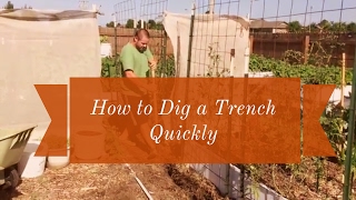 Quick tip The easiest way to dig a trench by hand [upl. by Ellertnom]