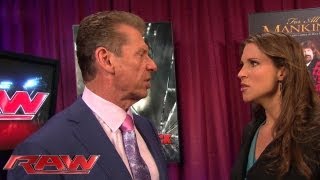 Stephanie confronts Mr McMahon about Triple H Raw June 10 2013 [upl. by Lyj199]