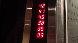 Schindler Miconic 10 HighSpeed HighRise Elevators  Marriott Marquis New York City NY [upl. by Gran712]