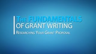 Lesson 2 Researching Your Grant Proposal [upl. by Nirat]