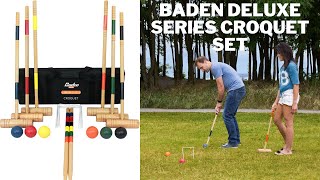 Baden Deluxe Series Croquet Set  29 inch mallets  outdoor sports  amazon games [upl. by Hakim]