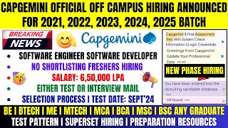 Capgemini 2024  Biggest Hiring  Updated New Pattern amp Syllabus [upl. by Danczyk]