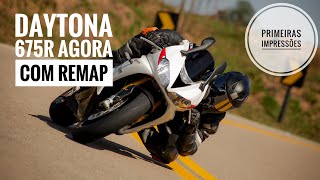 Daytona 675R 2014 Remapeada  Primeiras impressões [upl. by Einnal]