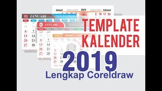 Template Kalender 2019 Lengkap Coreldraw [upl. by Ttoile]