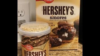 Making Hersheys Smores Cupcakes [upl. by Einttirb]