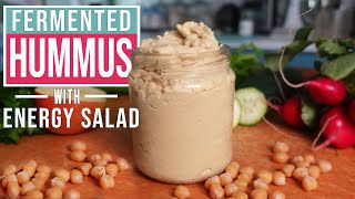 PROBIOTIC FERMENTED HUMMUS  Easy hummus recipe  Energy Salad amp Sandwich [upl. by Yrannav]