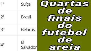 QUARTA DE FINAL DO FUTEBOL DE AREIA  TABELA DO FUTEBOL DE AREIA  CLASSIFICAÃ‡ÃƒO DO FUTEBOL DE AREIA [upl. by Puttergill]