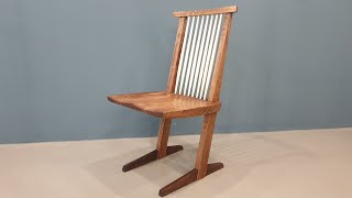 Woodwise building Conoid chair inspired by Nakashima [upl. by Osterhus]