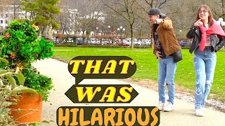 Bushman prank SHE HAD NO IDEA funnycomedyfunjoke [upl. by Ellingston]