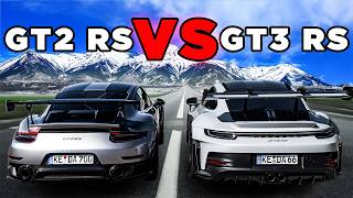 Porsche GT3 RS vs GT2 RS  Welcher ist das bessere Auto Der ultimative Vergleich 🤯 [upl. by Yeta927]