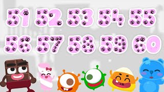 CandyBots 123 Numbers  Learn to Count Numbers from 51 to 60 in English  CandyBots Games [upl. by Eiuqnimod]