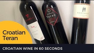 Croatian Wine in 60 Seconds Croatian Teran [upl. by Lyrad82]