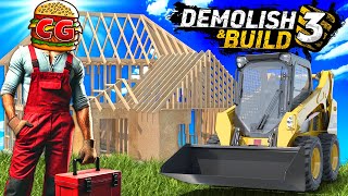 DESTROYING a House with Heavy Equipment in This NEW Simulator Demolish and Build 3 [upl. by Phyllys]