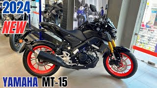 2024 New Yamaha MT 15 Metallic Black Color❤ DLX Model Detail Review ✅Price New feature 🔥 [upl. by Emelita682]