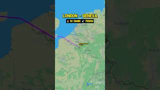 British Airways Flight BA724 from London LHR to Geneva GVA ✈️ routeexplorer travel flight [upl. by Aneel]