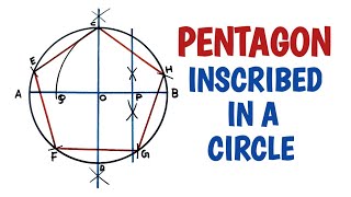 How to draw a regular Pentagon inscribed in a circle [upl. by Penthea754]