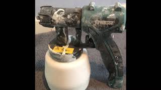 Erbauer HVLP painter sprayer review and spraying results with emulsion paint [upl. by Linder]