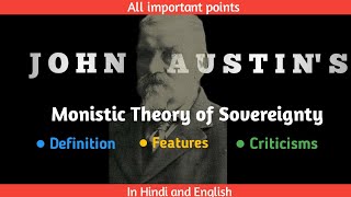 John Austins Monistic Theory of Sovereignty  Legal Theory  Monistic Theory [upl. by Hannasus]