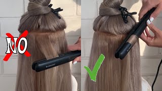 How to curl hair with flat iron Curls tutorial [upl. by Blythe]