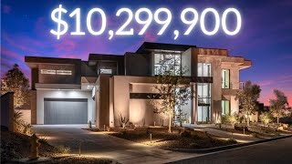 Inside 103M Custom Modern Mansion in Ascaya Henderson NV [upl. by Ycrad]