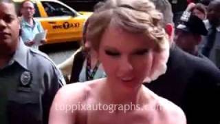 Taylor Swift  Signing Autographs at Songwriters Hall of Fame [upl. by Aridni562]