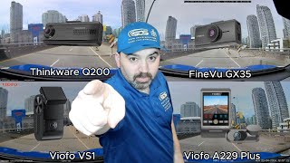 Viofo A229 Plus vs Viofo VS1 vs Thinkware Q200 vs FineVu GX35 [upl. by Jacobo]