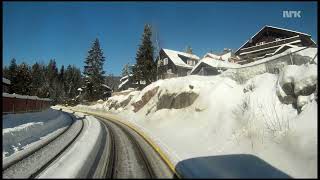 Slow TV HD Train Cab Ride  Majorstuen to Holmenkollen Norway  4551 [upl. by Chrisman]