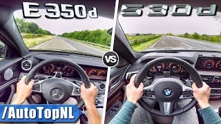 BMW 5 SERIES vs MERCEDES E CLASS  ACCELERATION TOP SPEED POV  530d vs E350d by AutoTopNL [upl. by Eisdnyl19]