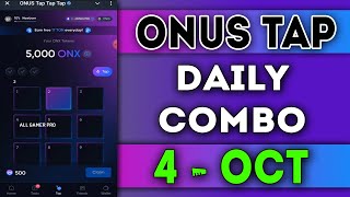 Onus Tap Tap Tap Daily Code 4 October 2024  Today Onus Daily Code  AGP onusdailycode [upl. by Vardon682]