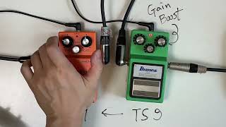 Boss DS1  Ibanez TS9 Pedal Stacking with Strat no talking [upl. by Douville]