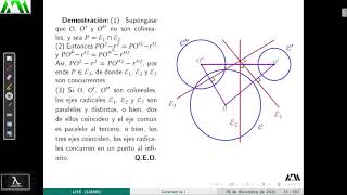 Eje radical asociado a dos circunferencias [upl. by Aitas]