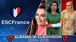 Albania In Eurovision  All Entries 20042019 [upl. by Lienaj742]