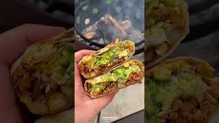 Chorizo Breakfast Burrito Recipe  Over The Fire Cooking by Derek Wolf [upl. by Tobey844]