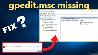 gpeditmsc Windows 10 Missing  How To Enable gpeditmsc Missing In Windows 10 Home [upl. by Marcin]