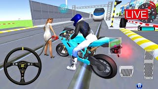 🔴LIVE ✅3D Driving Class Simulator Bullet Train Vs Motorbike Bike Driving Game  Android Gameplay [upl. by Quincy]