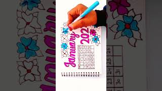 DIY JANUARY CALENDAR 📆 Bullet Journal  Decoration Organization Ideas ✨✨shortsyoutubeshorts [upl. by Nisaj]