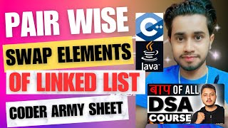 Pairwise swap elements of a linked list  How to Swap Elements PairWise in Linked List  Coder Army [upl. by Blalock246]