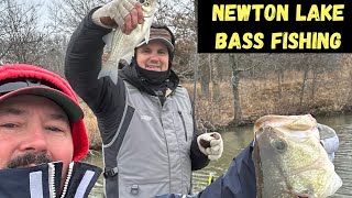 Illinois Bass Fishing at Newton Power Plant Lake [upl. by Gnagflow]