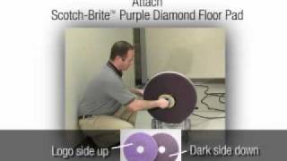 ScotchBriteTM Diamond Floor Pad System Sales Rep Demowmv [upl. by Liatnahs]