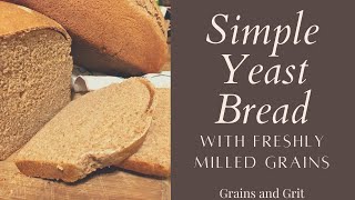 Simple Yeast Bread Using Freshly Milled Wheat  Whole Wheat Bread Recipe  Sandwich Bread Recipe [upl. by Llesirg]