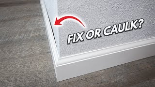 How To Fill Gaps Between Baseboard And Drywall  Fix It Or Caulk It DIY Tutorial For Beginners [upl. by Jaine]