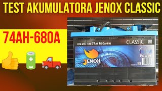 Akumulator Jenox Classic 74Ah 680A TEST [upl. by Ursola]